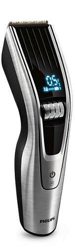 Машинка для стрижки Philips HC9490/15 черный/серебристый (насадок в компл:3шт)