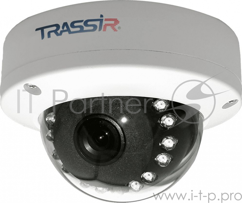 Видеокамера IP Trassir TR-D3121IR1 3.6-3.6мм цветная корп.:белый