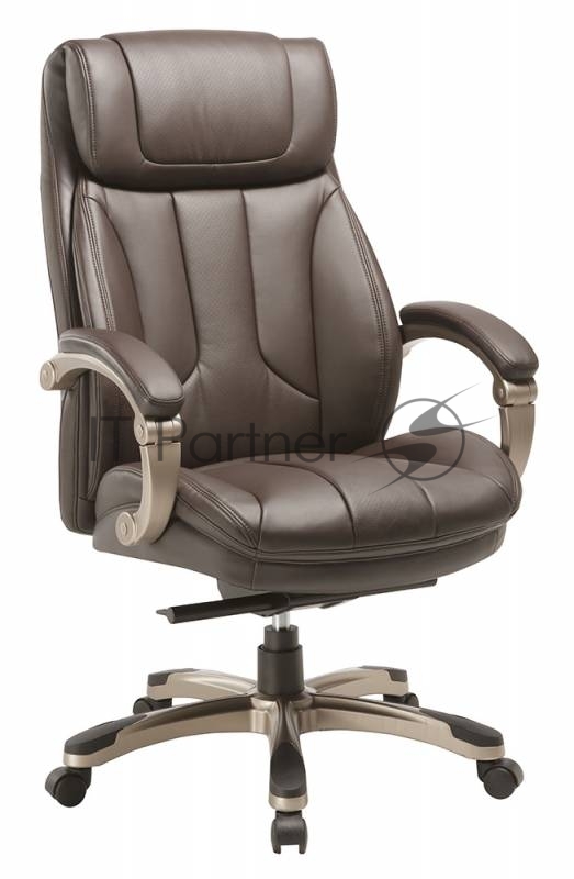 Кресло руководителя Бюрократ T-9921/BROWN коричневый рец.кожа/кожзам