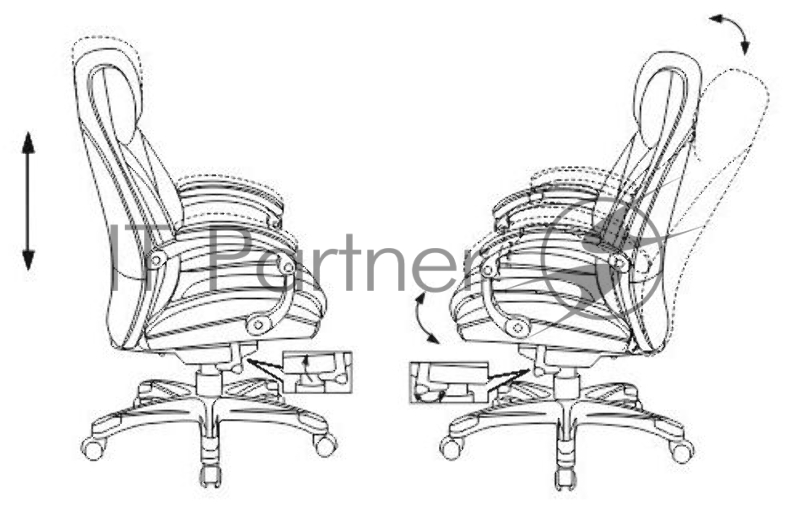 Кресло руководителя Бюрократ T-9921/BROWN коричневый рец.кожа/кожзам