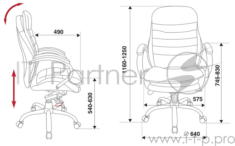 Кресло руководителя Бюрократ T-9950AXSN/Brown сиденье коричневый кожа/кожзам крестовина хром