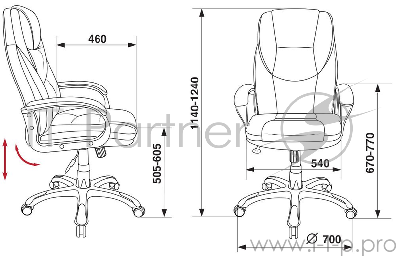 Кресло руководителя Бюрократ T-9905S/WHITE белый искусственная кожа (пластик серебро)