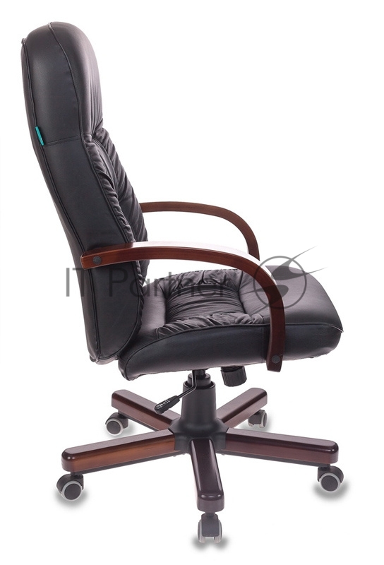 Кресло руководителя Бюрократ T-9908/WALNUT черный кожа крестовина металл