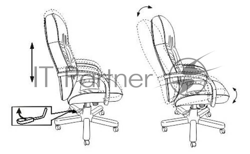 Кресло руководителя Бюрократ T-9908/WALNUT черный кожа крестовина металл