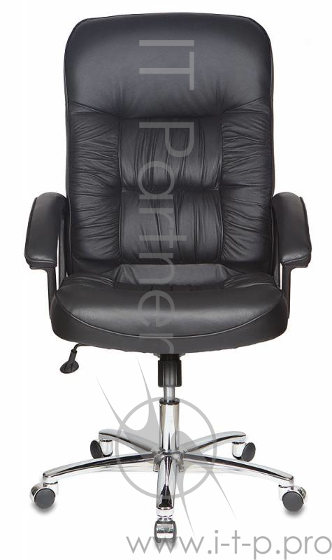 Кресло руководителя Бюрократ T-9908AXSN-AB черный кожа крестовина хромированная