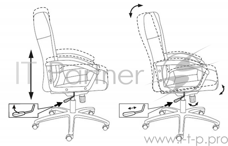 Кресло руководителя Бюрократ T-9908AXSN-Black черный 80-11 ткань крестовина пластиковая