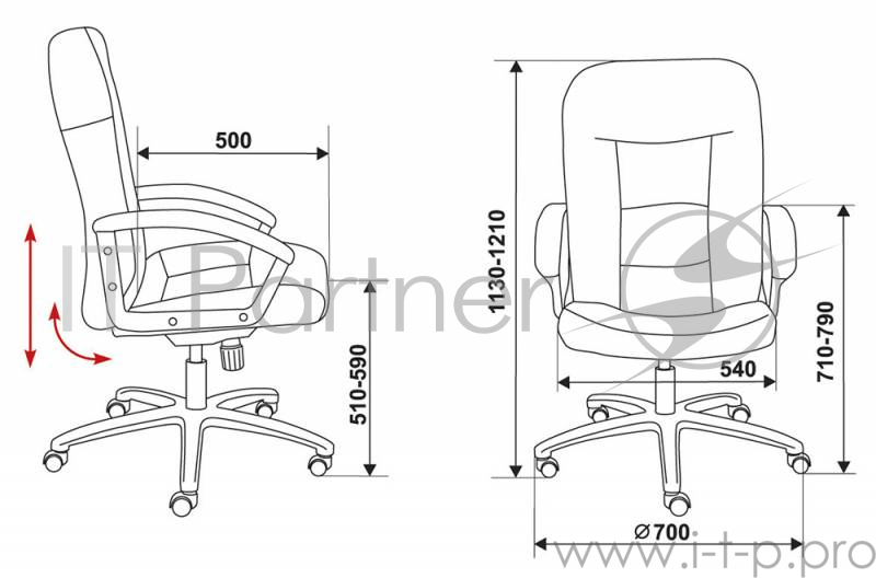Кресло руководителя Бюрократ T-9908AXSN-Black черный 80-11 ткань крестовина пластиковая