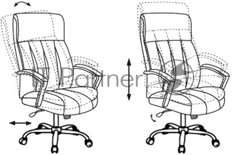 Кресло руководителя Бюрократ T-8000SL/BL+BLACK черный искусственная кожа крестовина хром