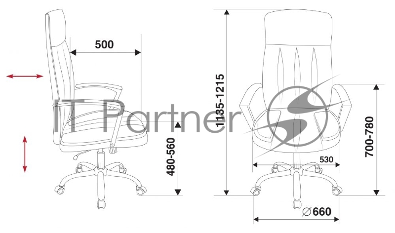 Кресло руководителя Бюрократ T-8000SL/BL+BLACK черный искусственная кожа крестовина хром