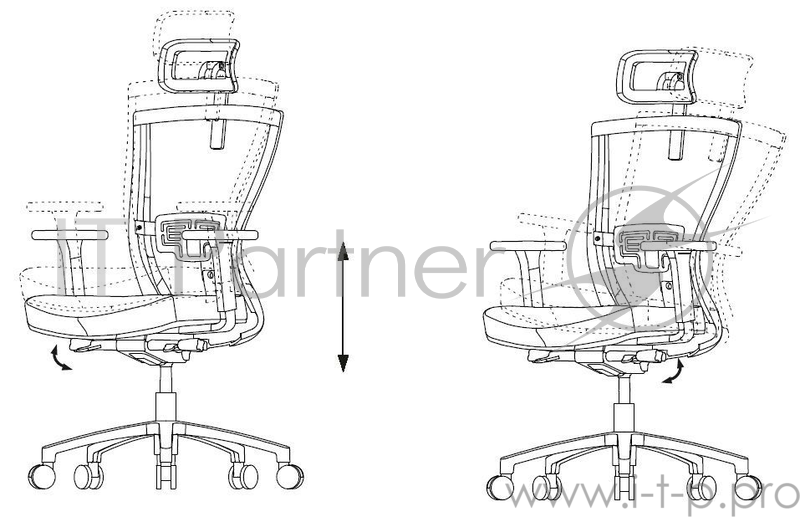 Кресло руководителя Бюрократ MC-815-H/LG/FB01 спинка сетка светло-серый сиденье черный крестовина ал