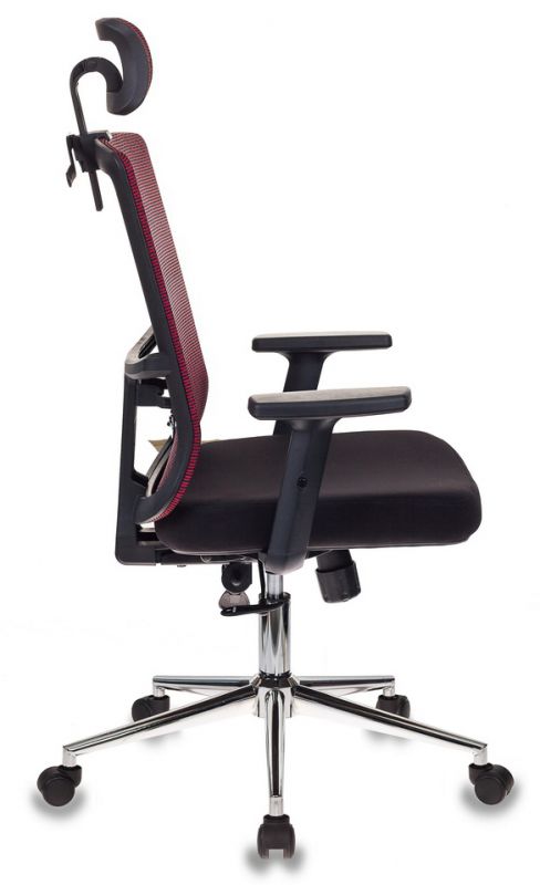 Кресло руководителя Бюрократ MC-612-H/R/26-B01 красный ВМ-12 сиденье черный 26-В01 сетка/ткань крест