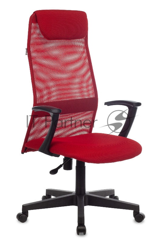 Кресло руководителя Бюрократ KB-8/R/TW-97N красный TW-35N TW-97N сетка