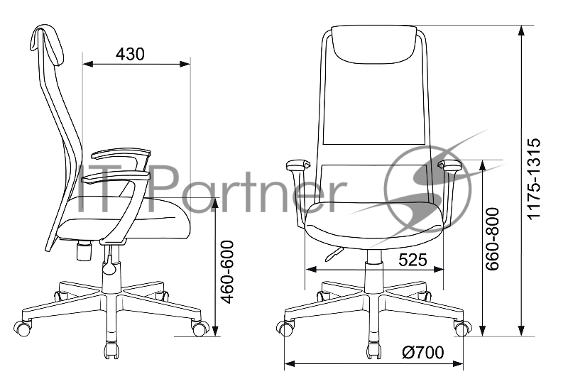 Кресло руководителя Бюрократ KB-8/R/TW-97N красный TW-35N TW-97N сетка