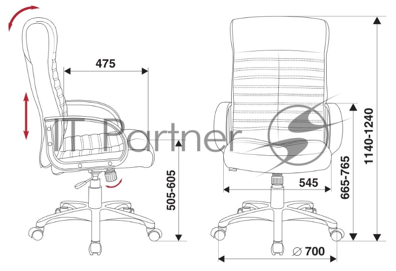 Кресло руководителя Бюрократ KB-10LITE/BLACK черный искусственная кожа