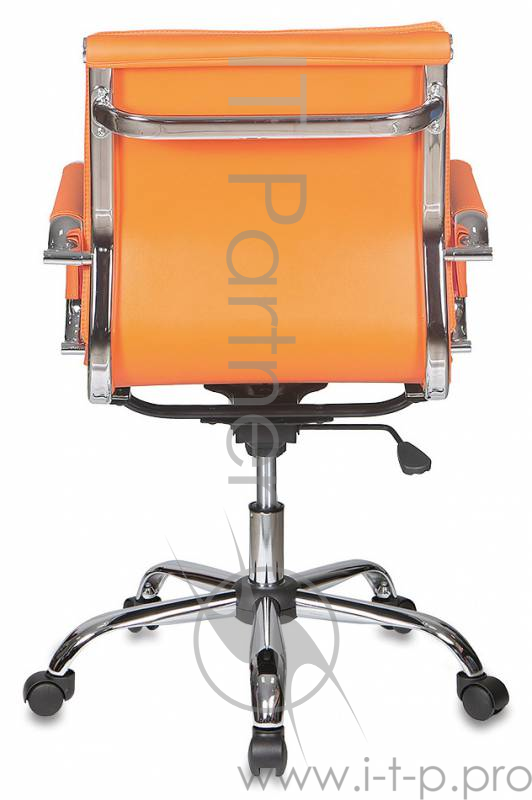 Кресло руководителя Бюрократ CH-993-Low/orange низкая спинка оранжевый искусственная кожа крестовина