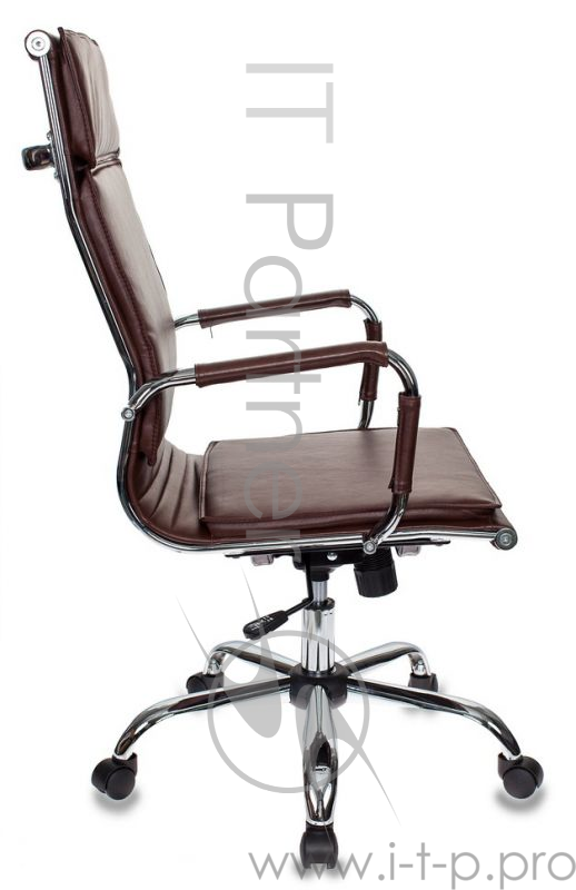 Кресло руководителя Бюрократ CH-993/brown коричневый искусственная кожа крестовина хромированная
