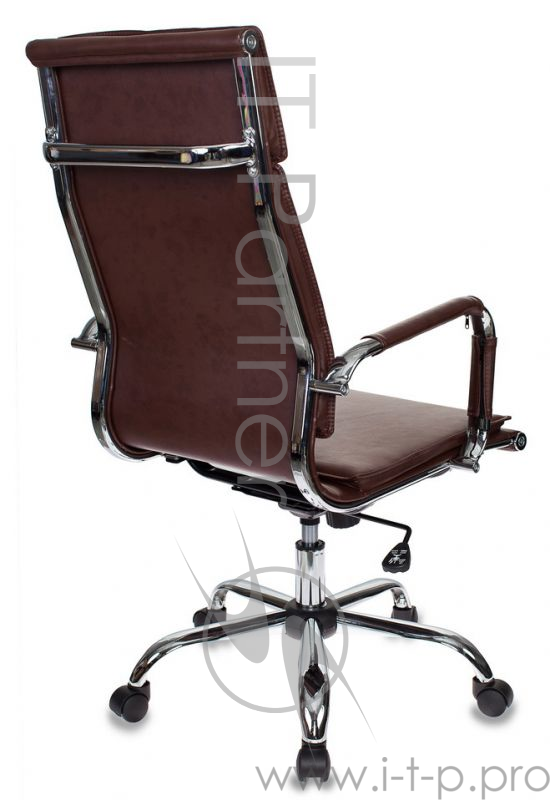 Кресло руководителя Бюрократ CH-993/brown коричневый искусственная кожа крестовина хромированная