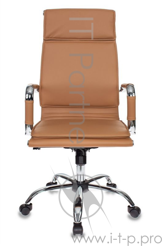 Кресло руководителя Бюрократ CH-993/camel светло-коричневый искусственная кожа крестовина хромирован