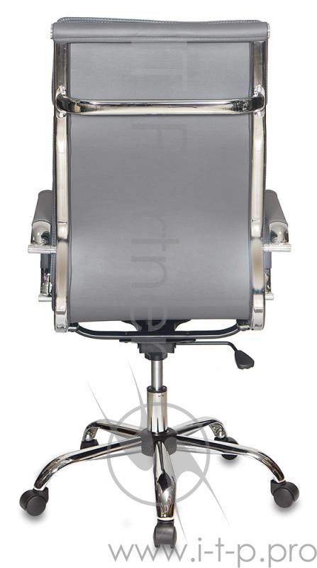 Кресло руководителя Бюрократ CH-993/grey серый искусственная кожа крестовина хром