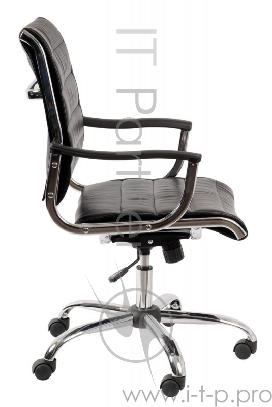 Кресло руководителя Бюрократ CH-994AXSN низкая спинка черный искусственная кожа крестовина хромирова