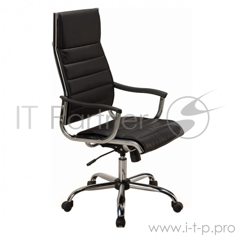 Кресло руководителя Бюрократ CH-994 черный искусственная кожа крестовина хром