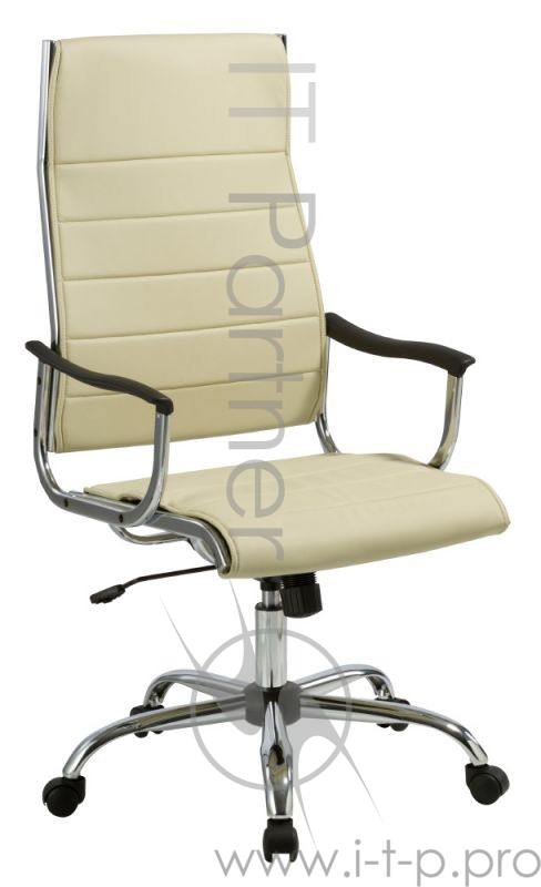 Кресло руководителя Бюрократ CH-994/Ivory слоновая кость искусственная кожа крестовина хром