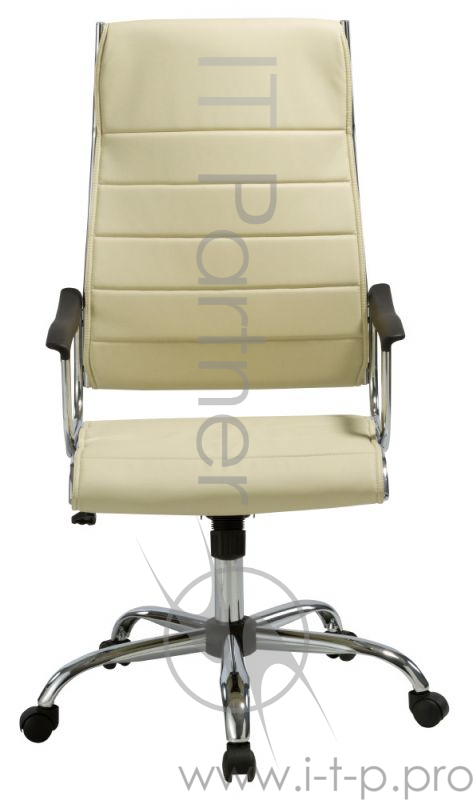 Кресло руководителя Бюрократ CH-994/Ivory слоновая кость искусственная кожа крестовина хром