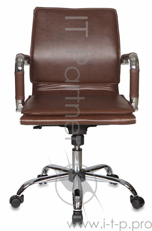 Кресло руководителя Бюрократ CH-993-Low/Brown низкая спинка коричневый искусственная кожа крестовина