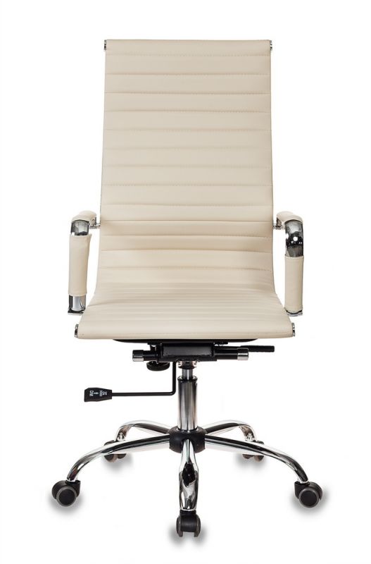Кресло руководителя Бюрократ CH-883/IVORY слоновая кость искусственная кожа крестовина хром