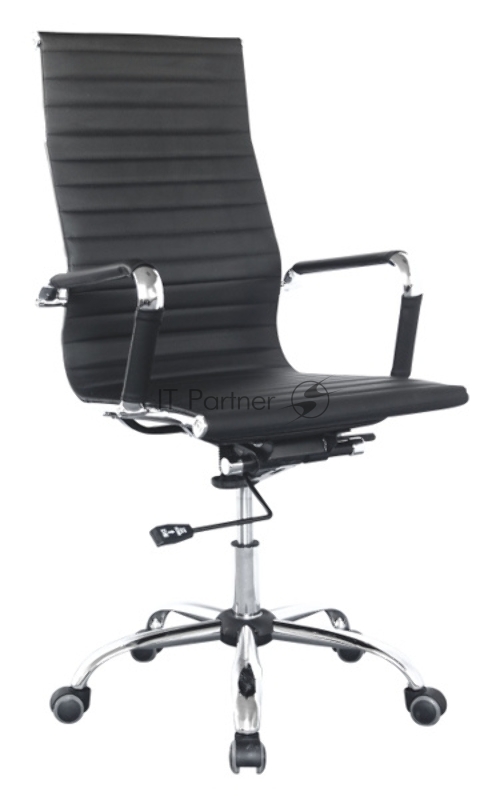 Кресло руководителя Бюрократ CH-883MB/BLACK черный искусственная кожа крестовина хром