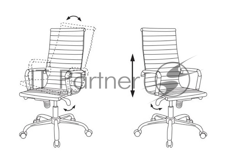 Кресло руководителя Бюрократ CH-883MB/BLACK черный искусственная кожа крестовина хром