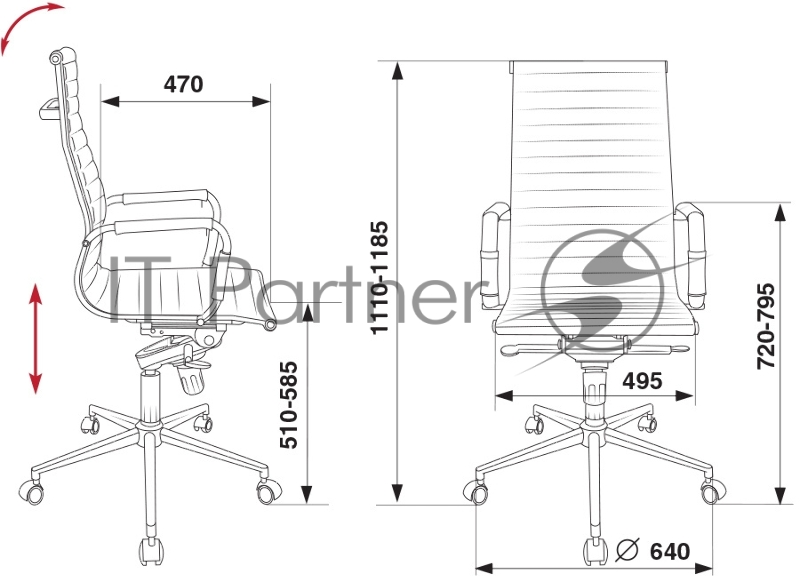 Кресло руководителя Бюрократ CH-883MB/BLACK черный искусственная кожа крестовина хром