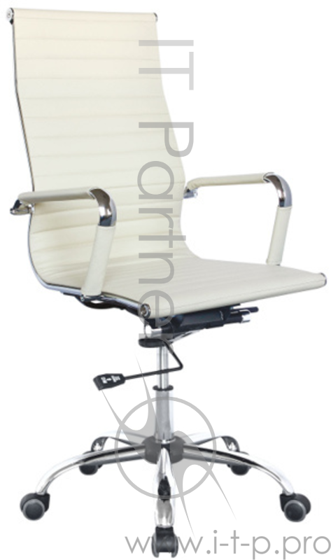 Кресло руководителя Бюрократ CH-883MB/IVORY слоновая кость искусственная кожа крестовина хром