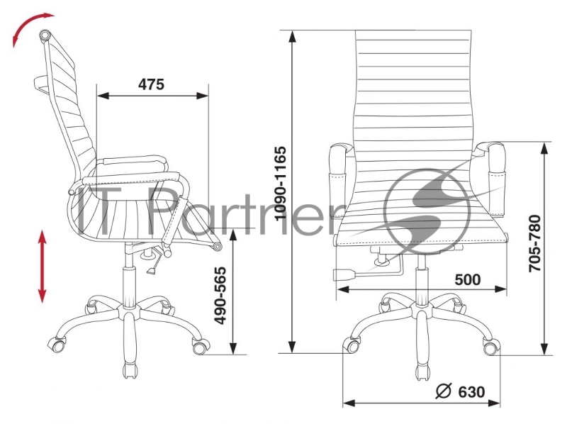 Кресло руководителя Бюрократ CH-883/BLACK черный искусственная кожа крестовина хром