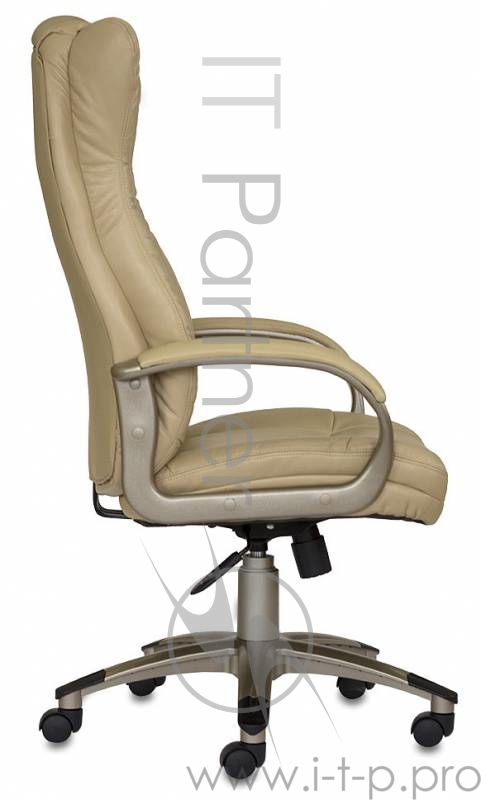 Кресло руководителя Бюрократ CH-879Y/Beige бежевый искусственная кожа (пластик золото)
