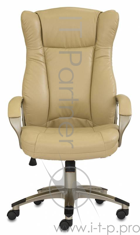 Кресло руководителя Бюрократ CH-879Y/Beige бежевый искусственная кожа (пластик золото)