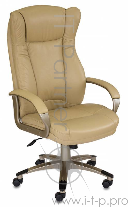 Кресло руководителя Бюрократ CH-879Y/Beige бежевый искусственная кожа (пластик золото)