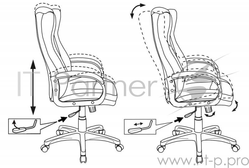 Кресло руководителя Бюрократ CH-879DG/Black черный искусственная кожа (пластик темно-серый)