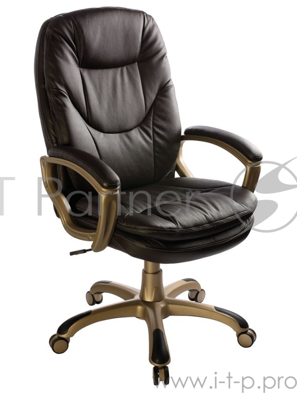 Кресло руководителя Бюрократ CH-868YAXSN/Coffee темно-коричневый искусственная кожа (пластик золото)