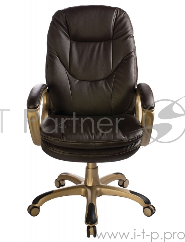 Кресло руководителя Бюрократ CH-868YAXSN/Coffee темно-коричневый искусственная кожа (пластик золото)