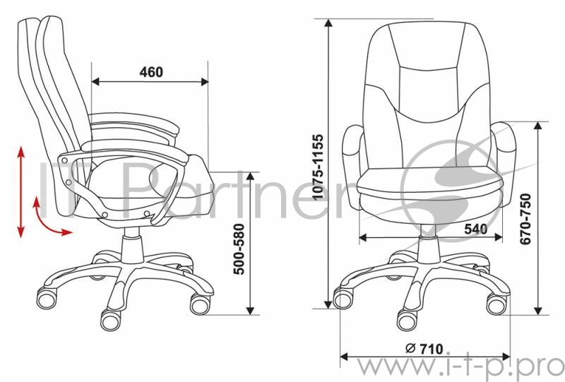 Кресло руководителя Бюрократ CH-868AXSN/Brown коричневый искусственная кожа (пластик темно-серый)
