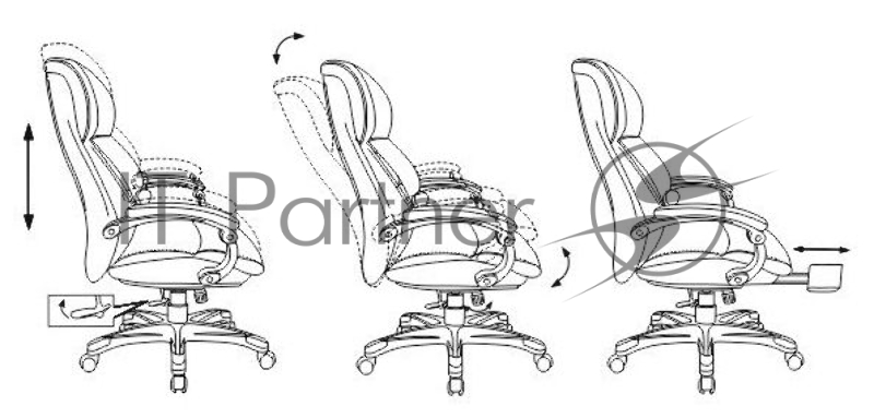 Кресло руководителя Бюрократ _MIRO/BLACK подставка для ног черный кожа/кожзам