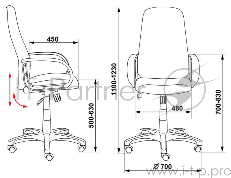 Кресло руководителя Бюрократ CH-808AXSN/Bl&Blue черный/синий 12-191