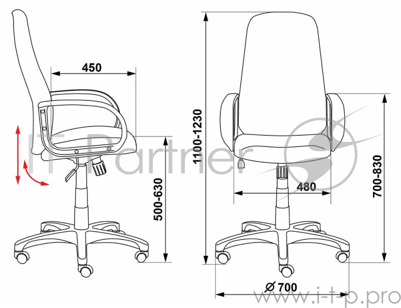 Кресло руководителя Бюрократ CH-808AXSN/TW-10 синий TW-10