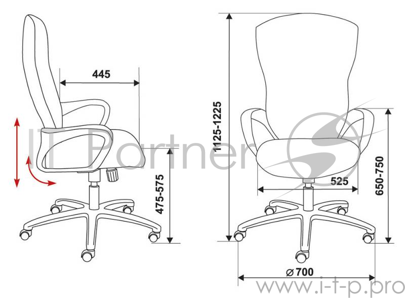 Кресло руководителя Бюрократ CH-818AXSN/15-21 черный сиденье черный 15-21
