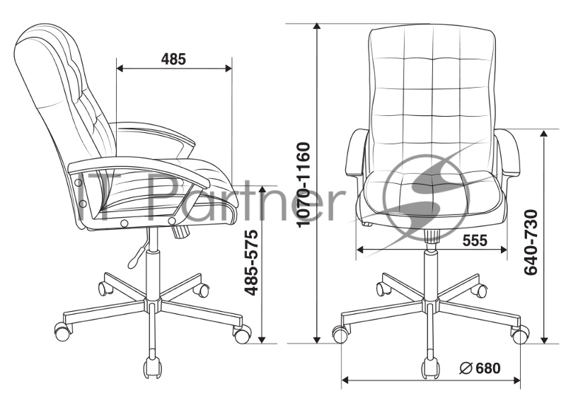 Кресло руководителя Бюрократ CH-823AXSN/BLACK черный искусственная кожа крестовина металл