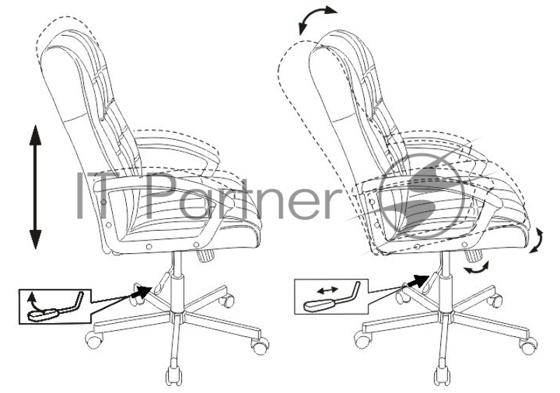 Кресло руководителя Бюрократ CH-823AXSN/BLACK черный искусственная кожа крестовина металл