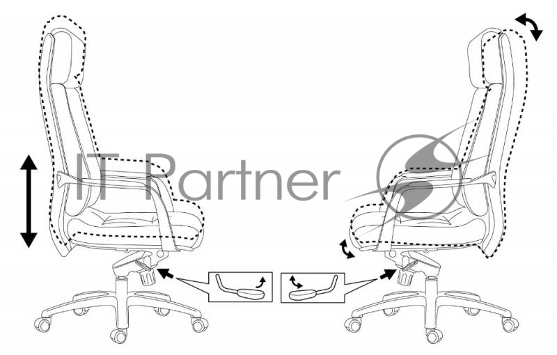 Кресло руководителя Бюрократ _DAO/BROWN коричневый кожа крестовина алюминий