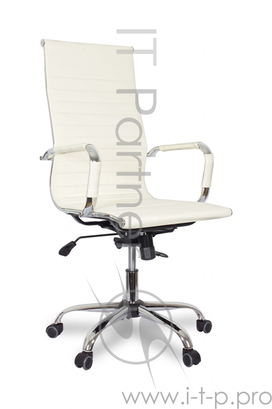 Кресло руководителя COLLEGE XH-632ALX Бежевый экокожа крестовина/подлокотники-хром. металл, до 120к