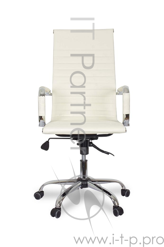 Кресло руководителя COLLEGE XH-632ALX Бежевый экокожа крестовина/подлокотники-хром. металл, до 120к